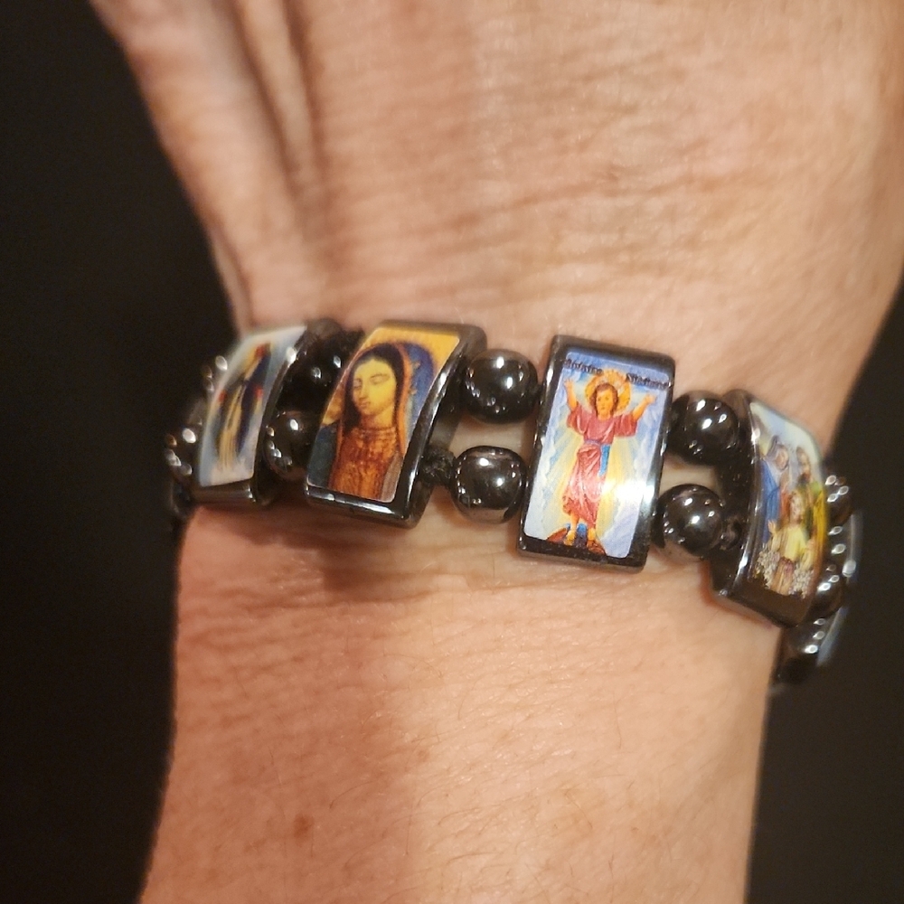 Black Vintage Panel Bracelet